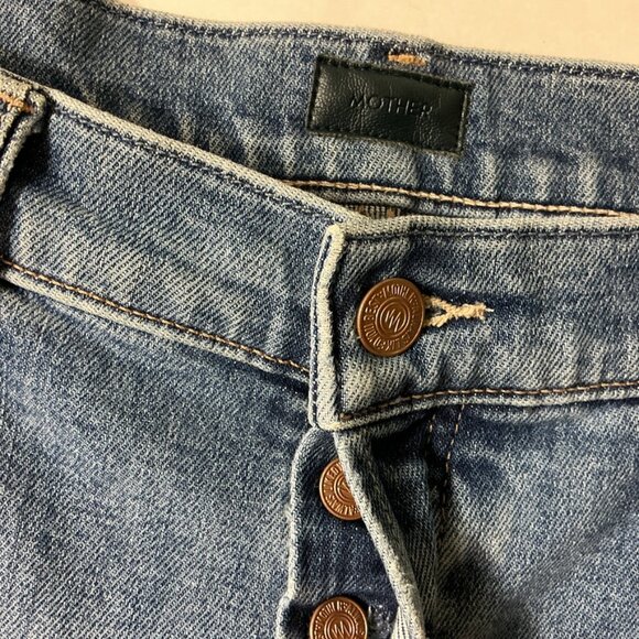Mother The Hiker Hover Penny For Your Thoughts Slim Straight Leg Jeans 32 - Picture 3 of 7
